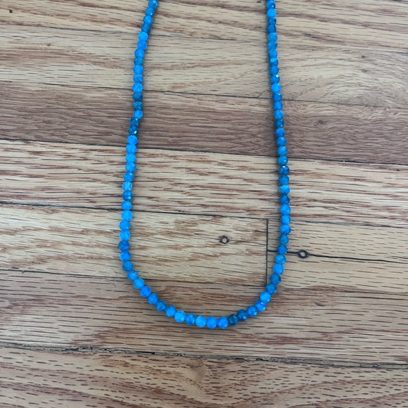 Blue Crystal Beaded Necklace - Picture 2 of 3